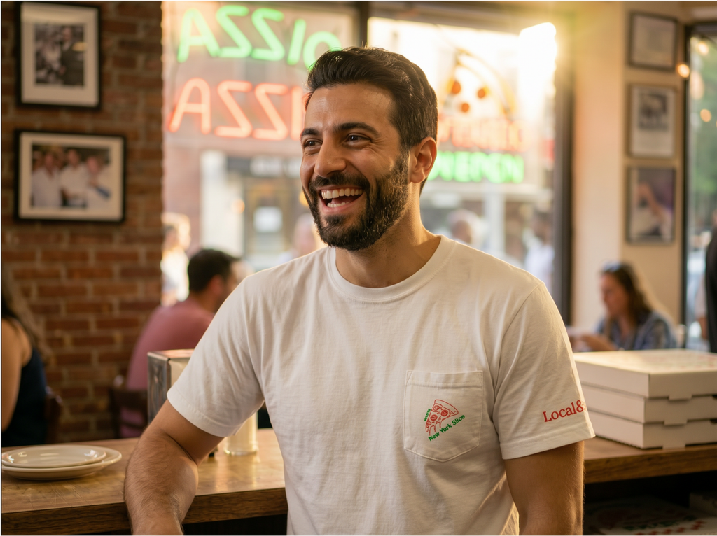 NYC pocket t-shirt: New York Slice