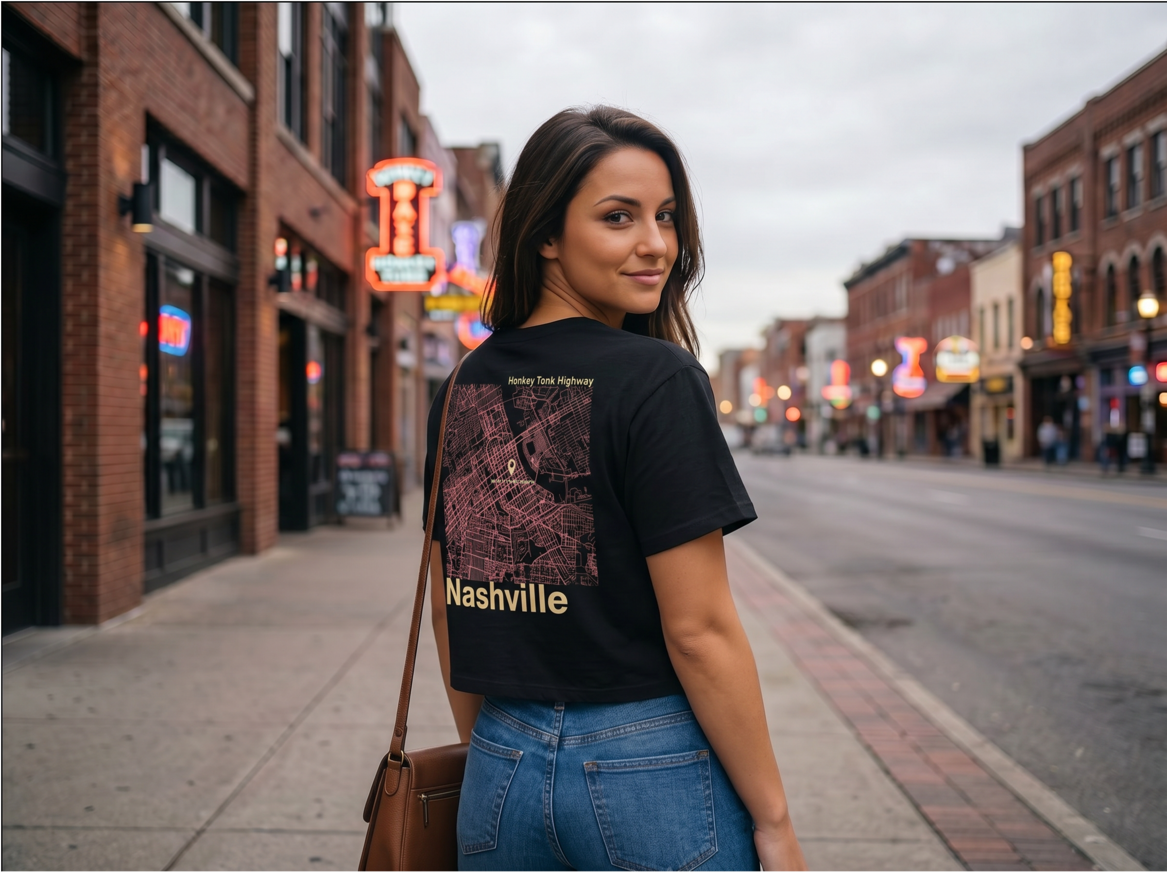 Nashville crop top: Honkey Tonk Highway