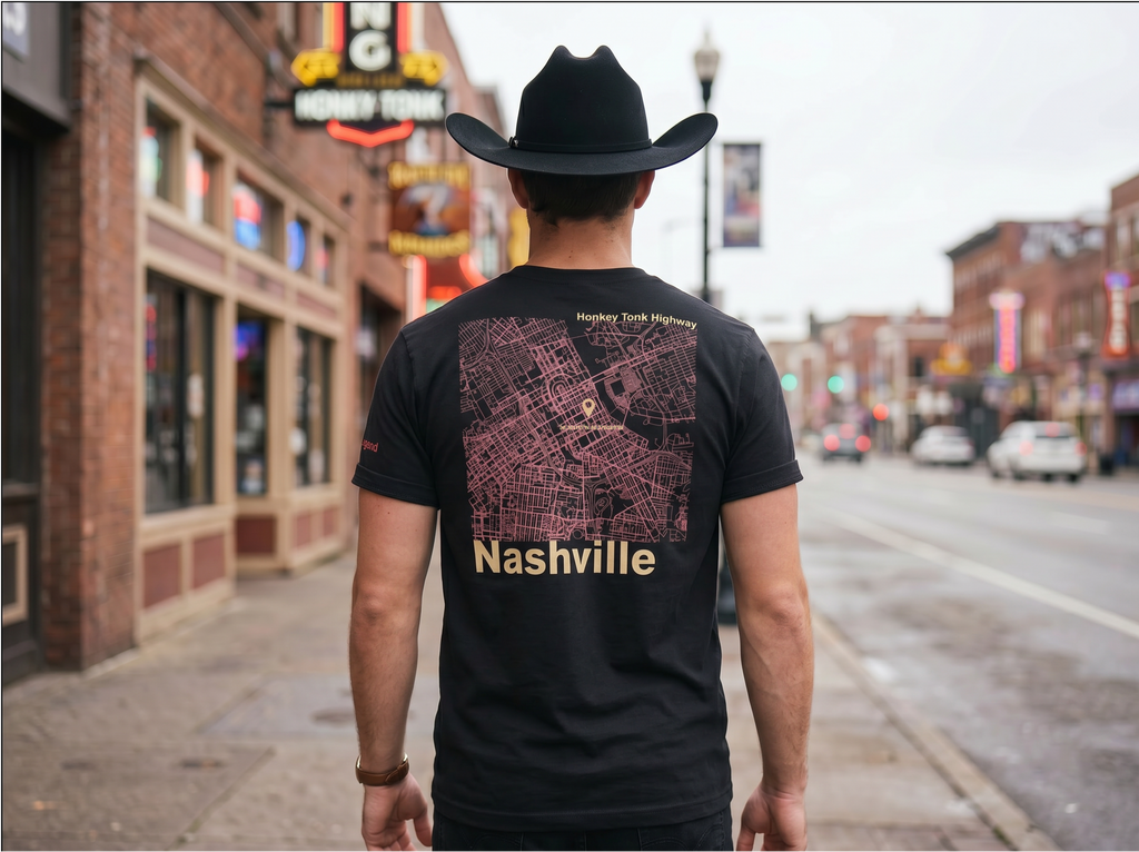 Nashville pocket t-shirt: Honky Tonk Highway