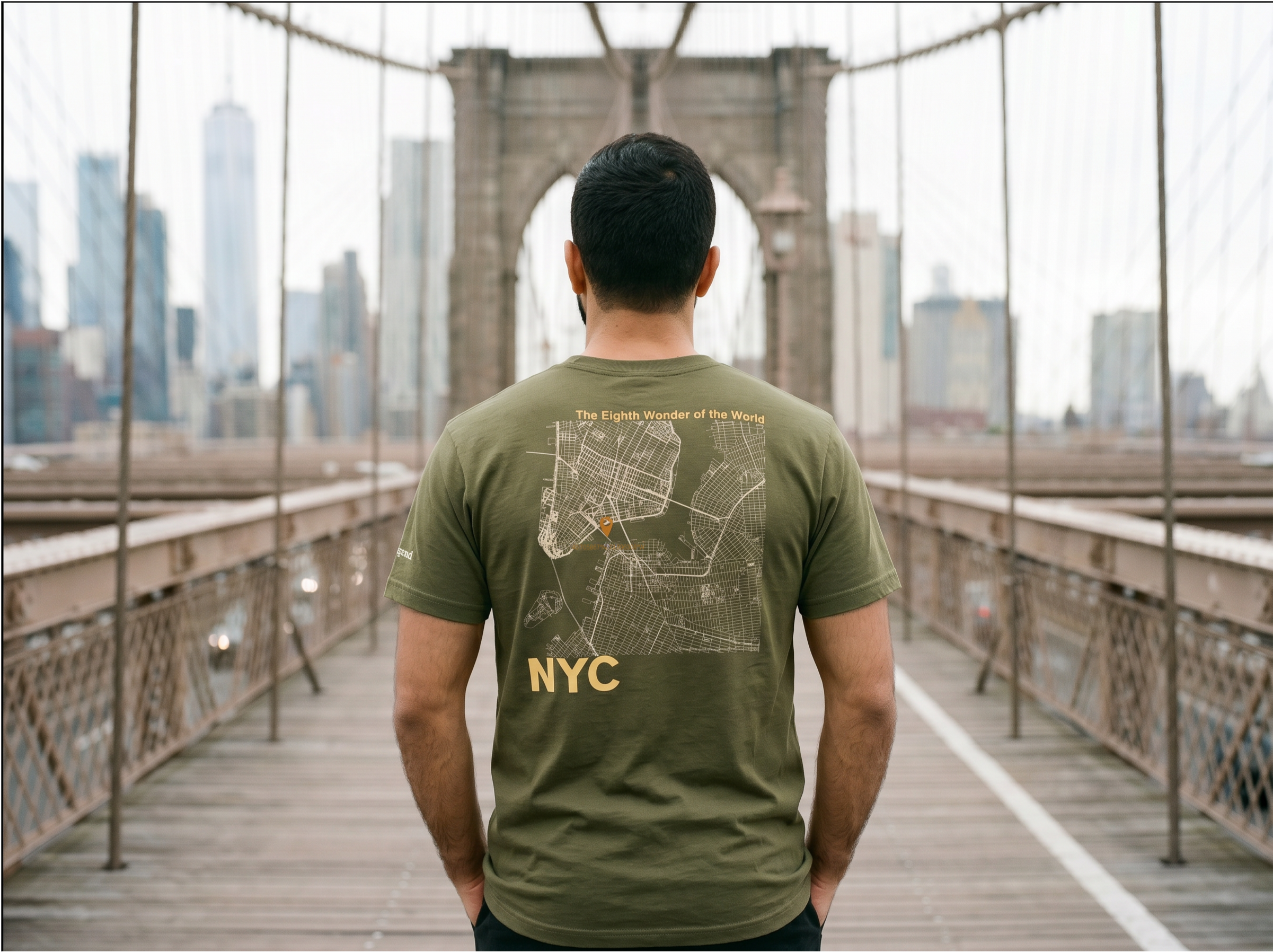 NYC t-shirt: The Eighth Wonder of the World (Map)