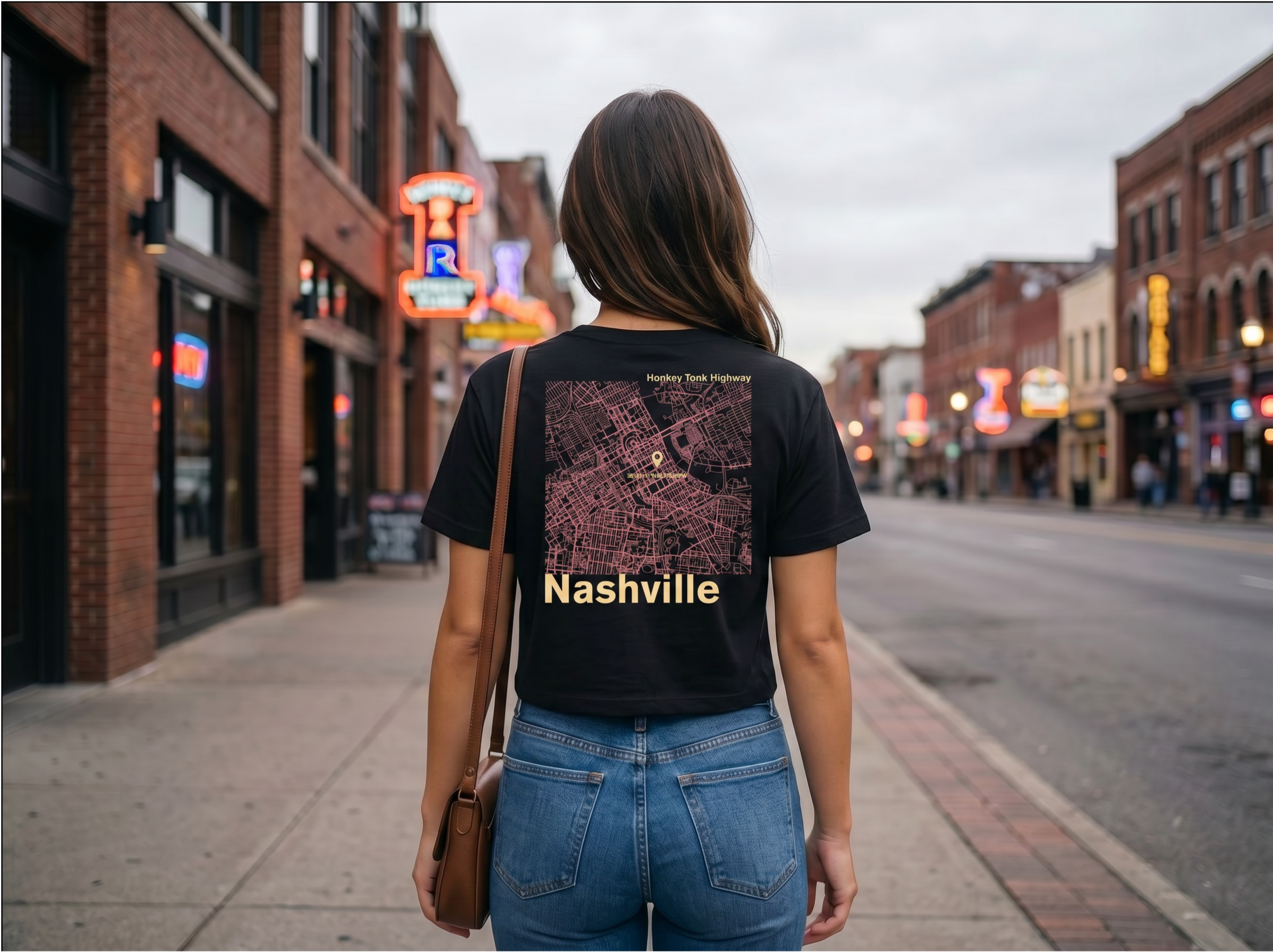 Nashville crop top: Honkey Tonk Highway