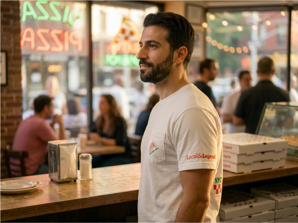 NYC pocket t-shirt: New York Slice