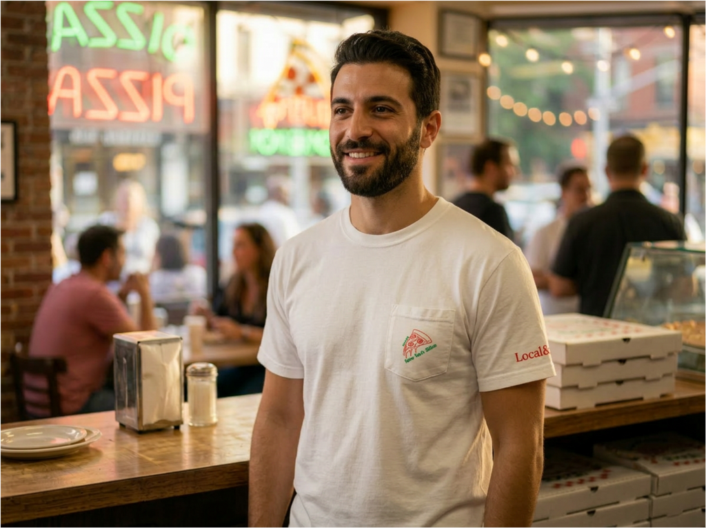 NYC pocket t-shirt: New York Slice