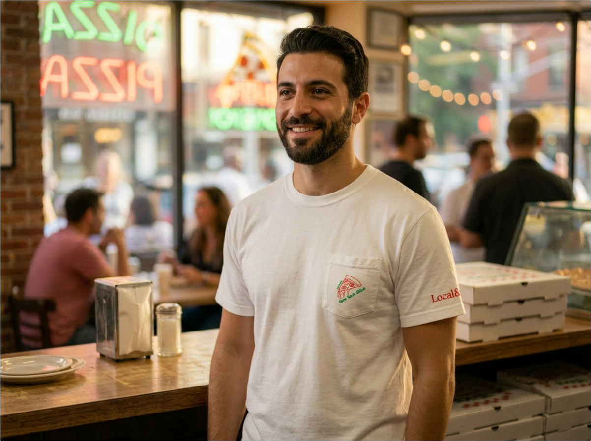 NYC pocket t-shirt: New York Slice
