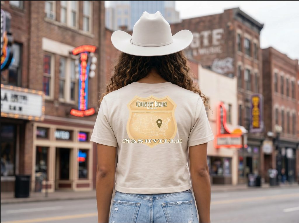Nashville crop top: Country Roads lead to Nashville