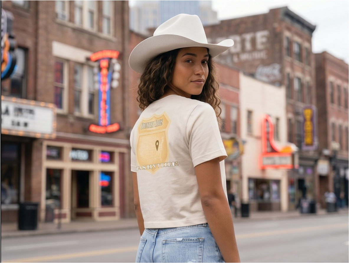 Nashville crop top: Country Roads lead to Nashville