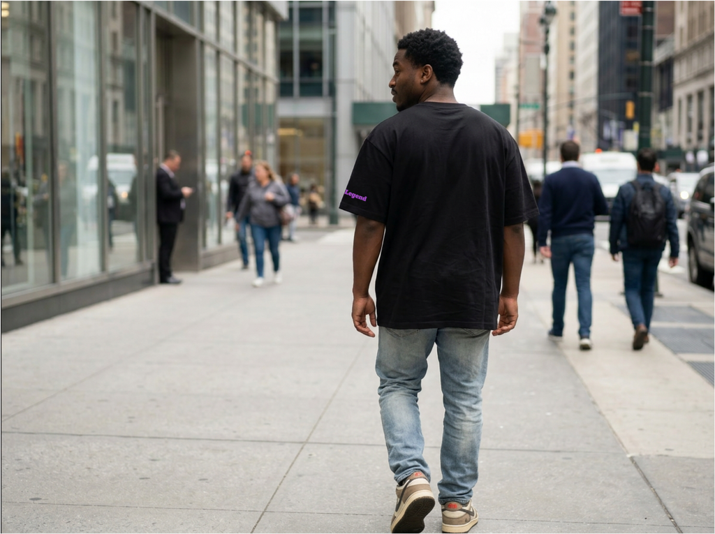 NYC oversized high neck t-shirt: The Five Boroughs
