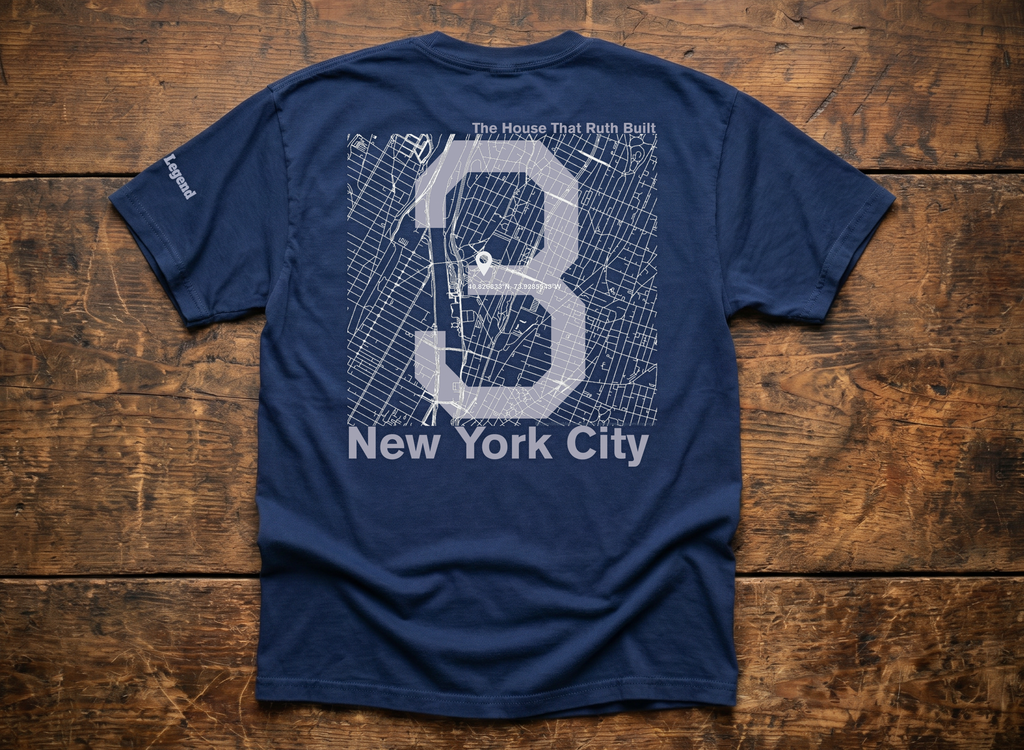 NYC t-shirt: The House that Ruth Built (Navy)