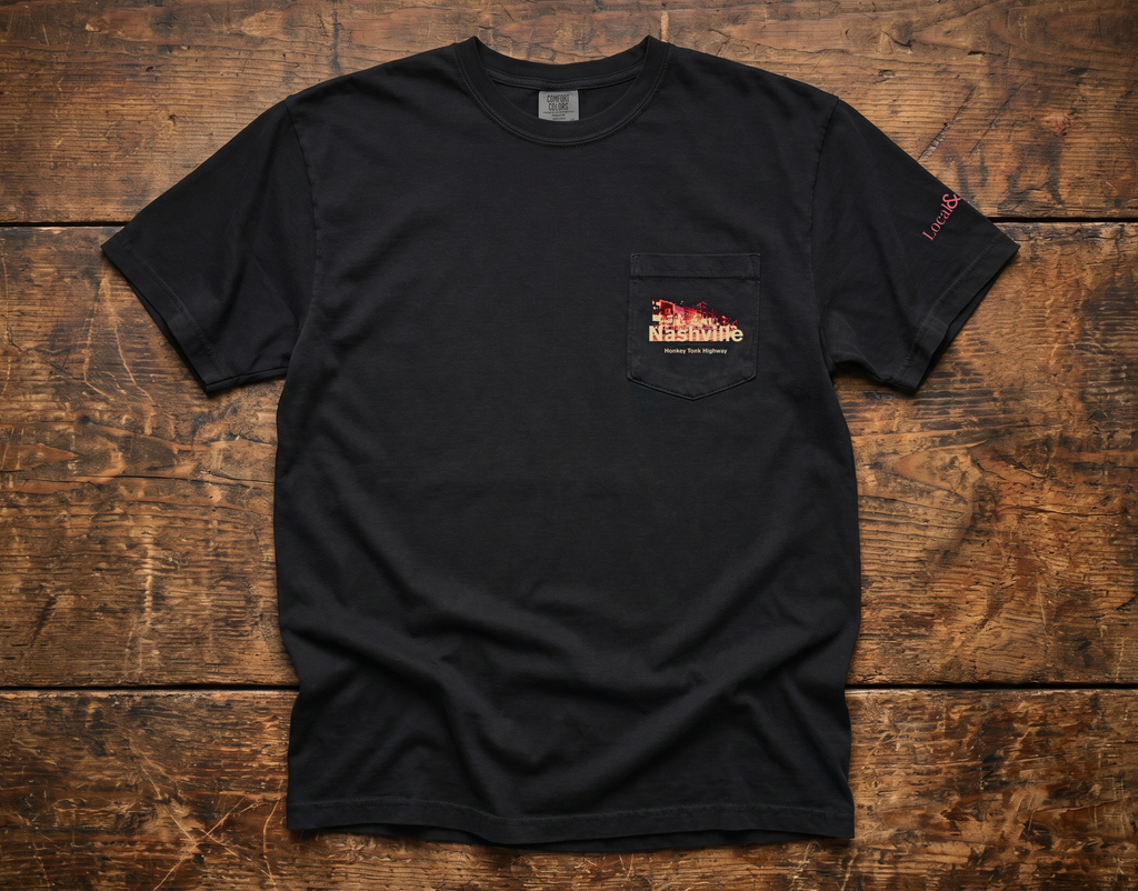 Nashville pocket t-shirt: Honky Tonk Highway