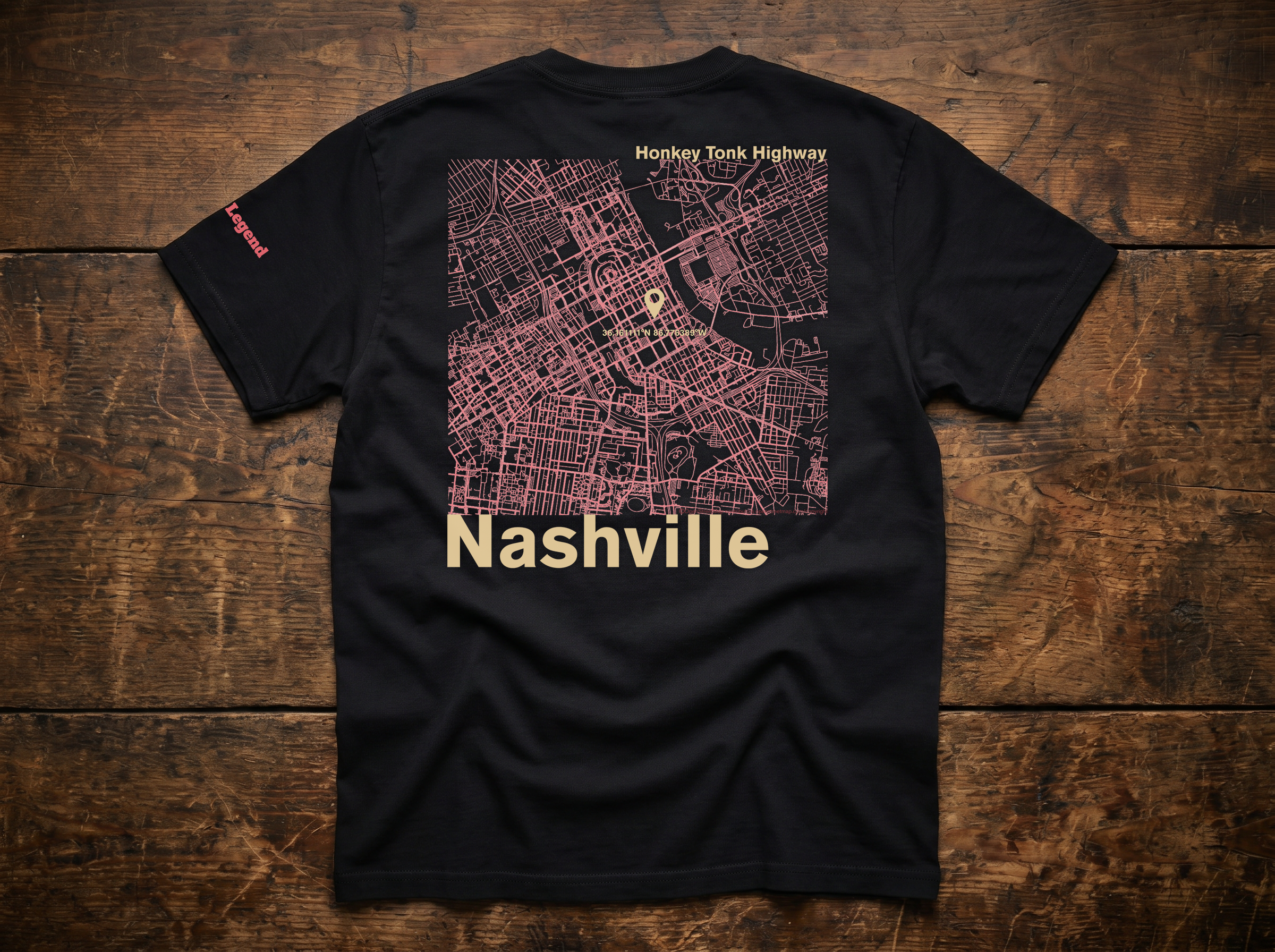 Nashville pocket t-shirt: Honky Tonk Highway